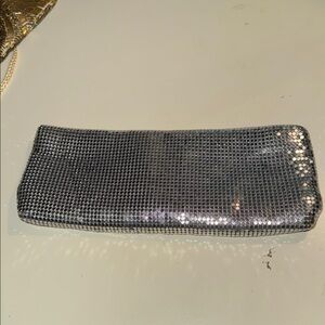Neiman Marcus Silver Mesh Evening Clutch